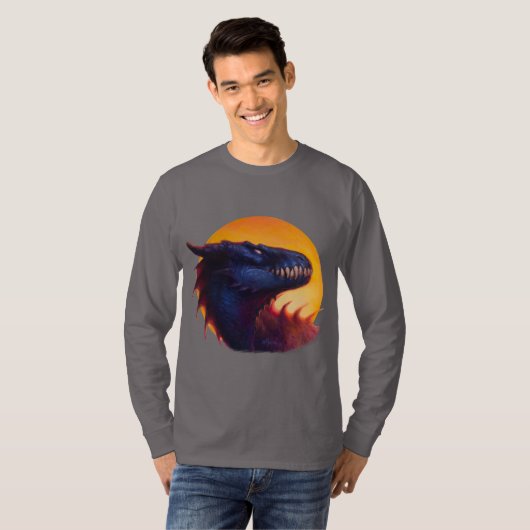 Dragon Sunset 3 T-shirt (Voorkant volledig)