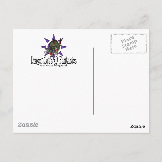 Dragon Sunset Briefkaart (Achterkant)