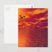 Dragon Sunset Briefkaart (Voorkant / Achterkant)
