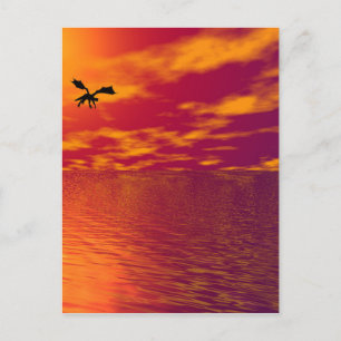 Dragon Sunset Briefkaart