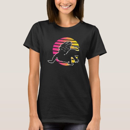 Dragon Sunset Lizard and Reptile Lovers T-shirt (Voorkant)