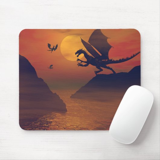 Dragon Sunset Mousepad Muismat (Met muis)