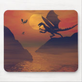 Dragon Sunset Mousepad Muismat (Voorkant)