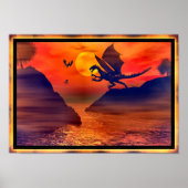 Dragon Sunset Poster (Voorkant)