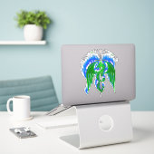 Dragon Sword Sticker (Laptop op bureau)