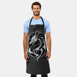Dragon symbool gepersonaliseerd, tattoo T-shirt Schort