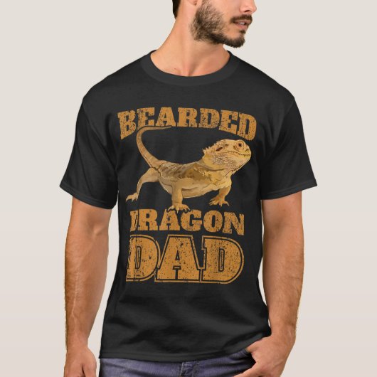 Dragon T Shirt Bearded Dragon Papa Papa (Voorkant)