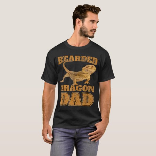 Dragon T Shirt Bearded Dragon Papa Papa (Voorkant volledig)