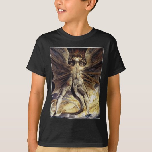 Dragon T-Shirt: "Grote rode draak" van Blake T-shirt (Voorkant)