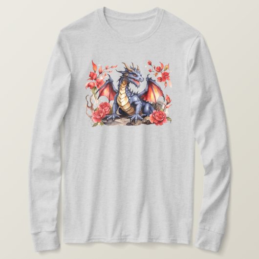 "Dragon T-shirt met lange mouwen (Design voorkant)