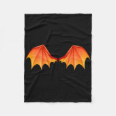 Dragon T Wings Halloween Costume Orange On The Ck Fleece Deken (Voorkant)