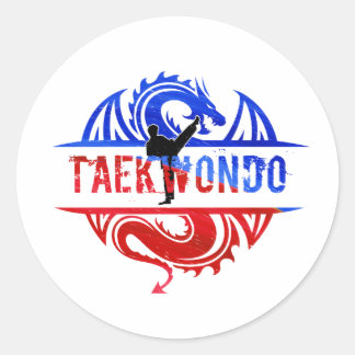 Dragon Taekwondo Ronde Sticker