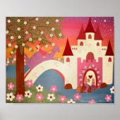 Dragon Tales - 8x10 Princess Fairytale Kinder Art Poster (Voorkant)