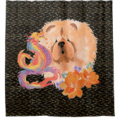 DRAGON-TALEZ Chow Jaar van de Draak Douchegordijn (Voorkant)