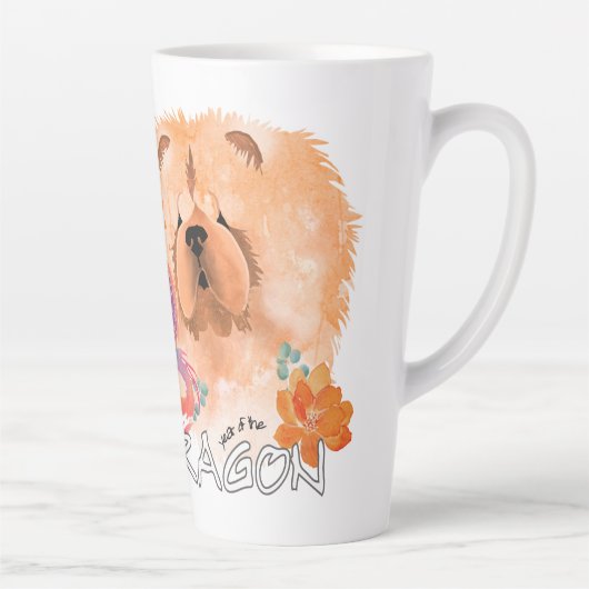 DRAGON-TALEZ CHOW Jaar van de Draak Latte Mok (Rechts)