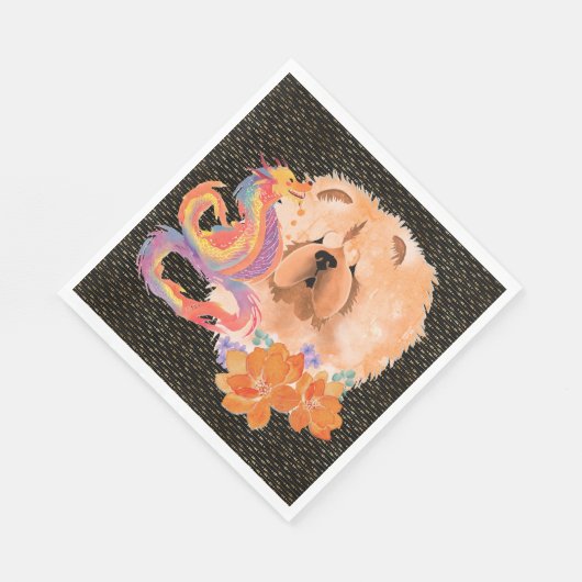 DRAGON-TALEZ Chow Jaar van de Draak Servet (Hoek)