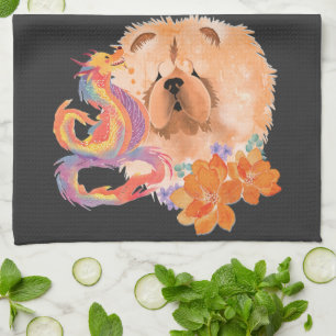 DRAGON-TALEZ CHOW Jaar van de Draak Theedoek