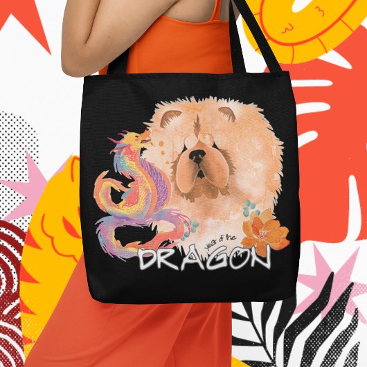 DRAGON-TALEZ Chow Jaar van de Draak Tote Bag