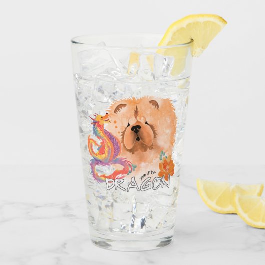 DRAGON-TALEZ CHOW Jaar van de Draak Tumbler (Achterkant ijs)