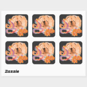 DRAGON-TALEZ CHOW Jaar van de Draak Vierkante Sticker (Vel)