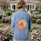 DRAGON-TALEZ CHOW kunst op rug Denim Jacket