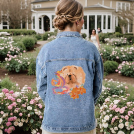 DRAGON-TALEZ CHOW kunst op rug Denim Jacket