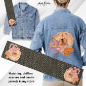 DRAGON-TALEZ CHOW kunst op rug Denim Jacket