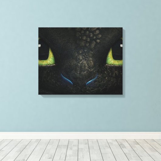 Dragon tandless Premium Wrapped Canvas (gloss) (Insitu (Houten vloer))
