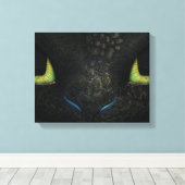 Dragon tandless Premium Wrapped Canvas (gloss) (Insitu (Houten vloer))