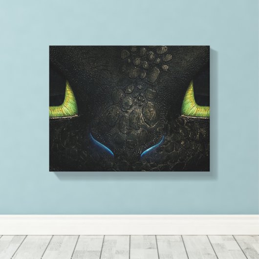 Dragon tandless Premium Wrapped Canvas (gloss) (Insitu (Houten vloer))