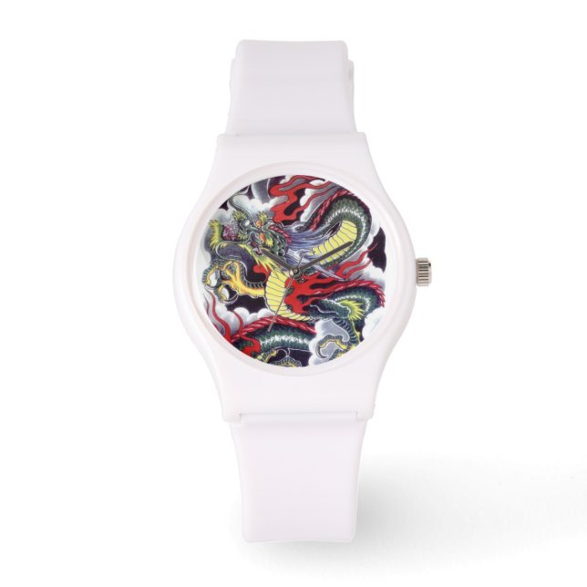 Dragon Tattoo Design Watch Horloge (Voorkant)