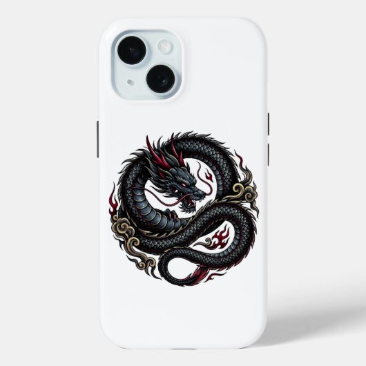 Dragon Tattoo Hoesje | Japanse stijl Draak  (Achterkant)