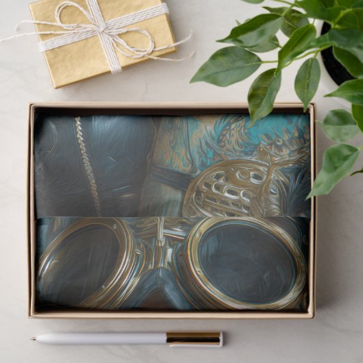 Dragon Tattoo Steampunk Girl Decoupage Papier (Geschenk)