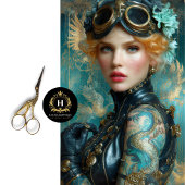 Dragon Tattoo Steampunk Girl Decoupage Papier