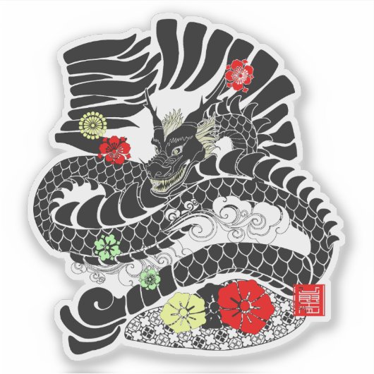Dragon Tattoo Sticker (Voorkant)