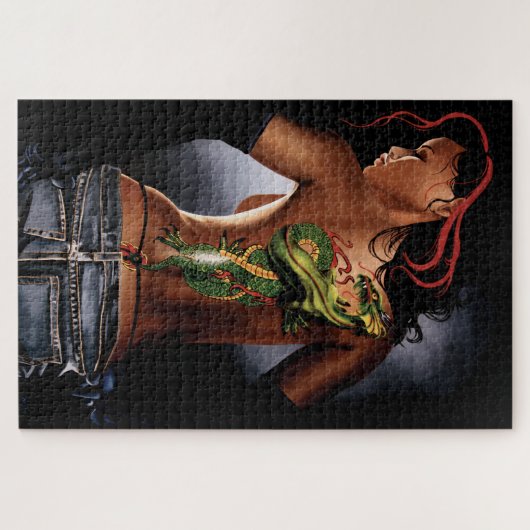 Dragon Tattoo Vrouw Legpuzzel (Horizontaal)