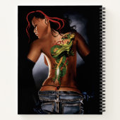 Dragon Tattoo Vrouw Notitieboek (Achterkant)