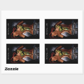 Dragon Tattoo Vrouw Rechthoekige Sticker (Vel)
