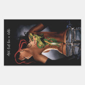 Dragon Tattoo Vrouw Rechthoekige Sticker (Voorkant)