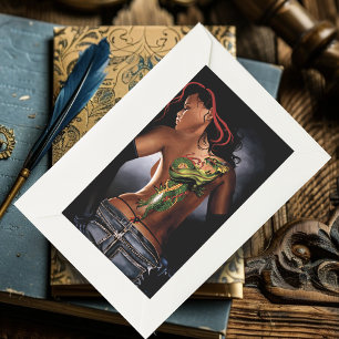 Dragon Tattoo Vrouw Rechthoekige Sticker