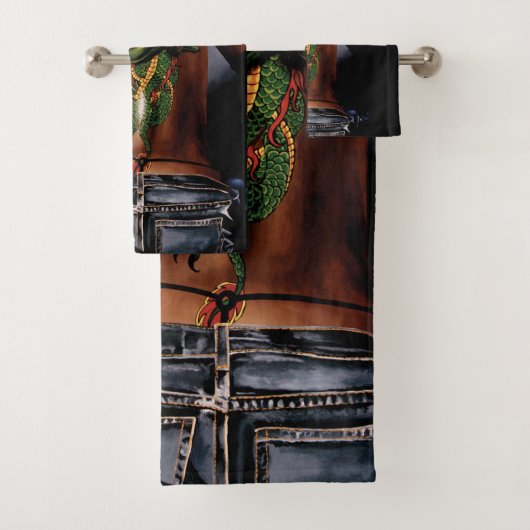 Dragon Tattoo Woma Bad Handdoek (Insitu)