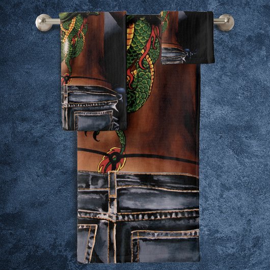 Dragon Tattoo Woma Bad Handdoek