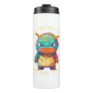 Dragon te koppig om te stoppen met raar schattig g thermosbeker