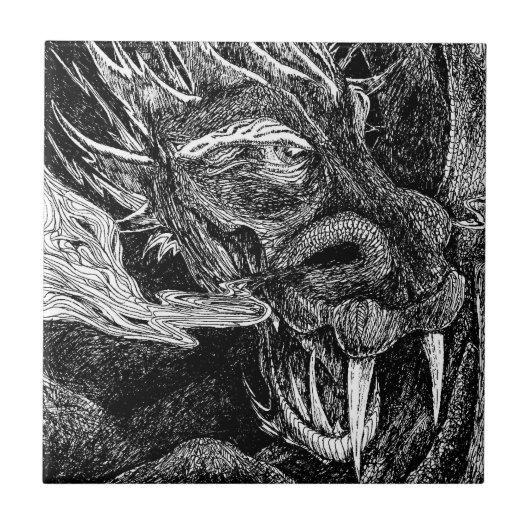 Dragon tegel tegeltje (Voorkant)