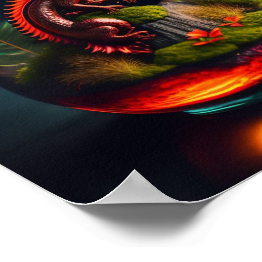 Dragon Terrarium | Digitale kunstdrukken Poster (Hoek)