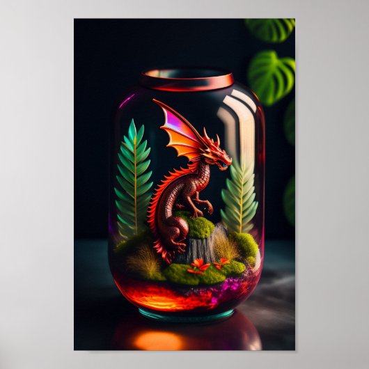 Dragon Terrarium | Digitale kunstdrukken Poster (Voorkant)