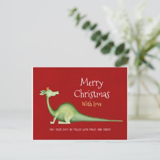 Dragon Terug Briefkaart (Staand voorkant)