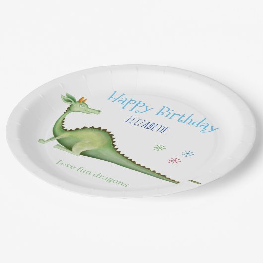 Dragon Terug Papieren Bordje (Gekanteld)