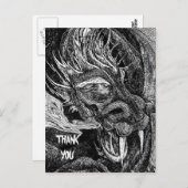 Dragon 'Thank You' briefkaart (Voorkant / Achterkant)