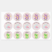 Dragon thema Baby shower labels (Vel)
